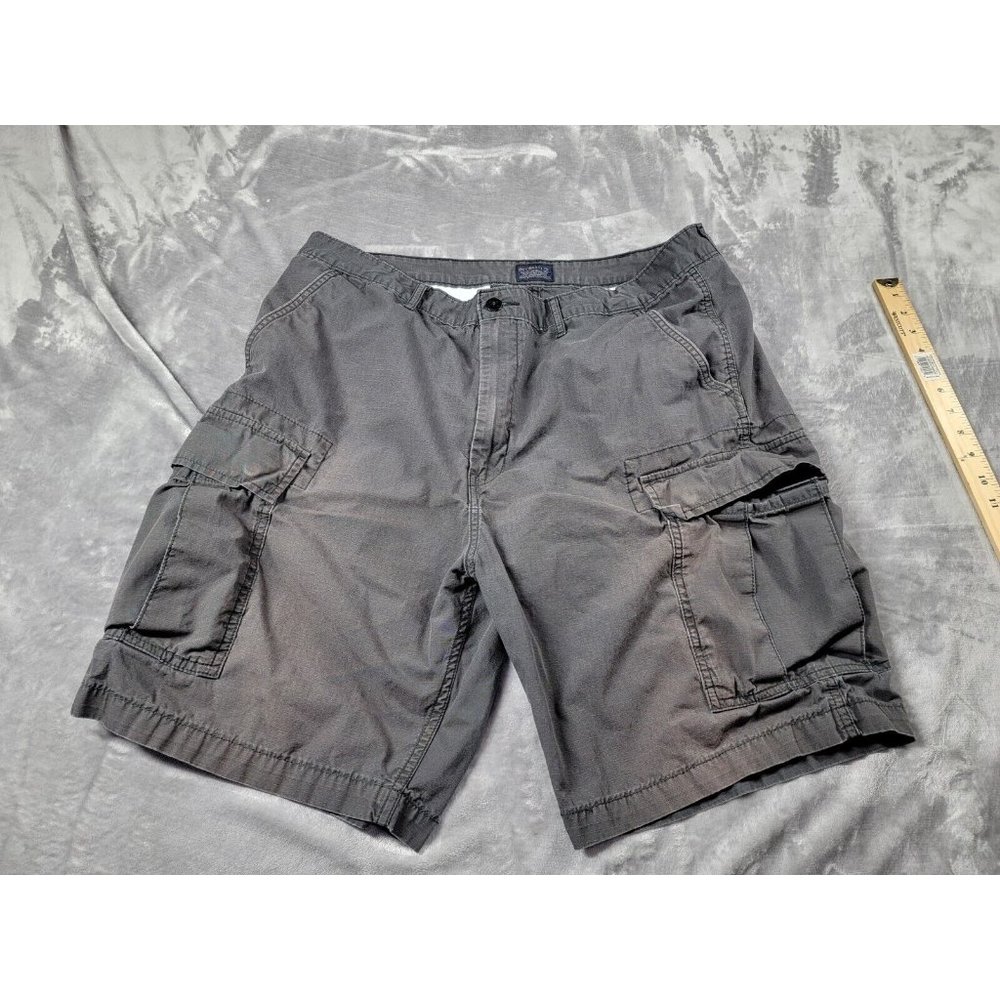 Levi Strauss Men's Ripstop Cargo Shorts Size 38 Gray, Pockets, Outdoor‎